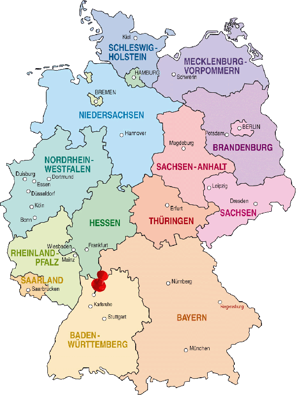 Karte Deutschland Standorte der Vertriebsbüros